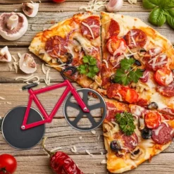 Pizzaskærere>Pizzaskærer, cykelform, 11,5x18x3 cm