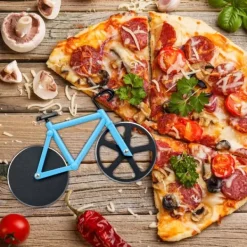 Pizzaskærer, cykelformet, 11.5x18x3 cm Clearance