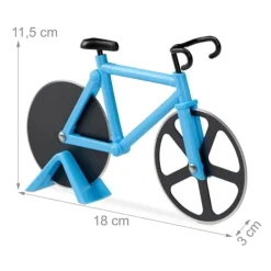 Pizzaskærer, cykelformet, 11.5x18x3 cm Clearance