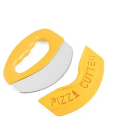 Pizzaskærere>Pizzaskærer med beskyttelsesdæksel - rustfrit stål
