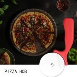 Pizzaskærer Pizzaskærekniv Kageværktøj Pizzahjul - RØD Hot
