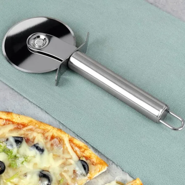 Pizzaskærer Stål Rund Roterende Knurl Skærer New