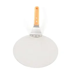 Pizzaspade - Bagespade - Rund - Rustfrit stål - Til pizza, tærter og kager - Sølv