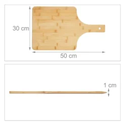 Pizzaspade, Bambus, 1x50x30 cm, Natur New
