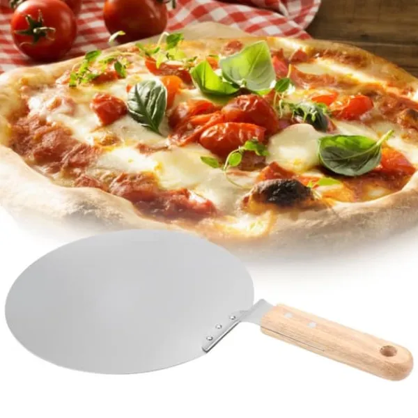 Pizzaspader>Pizzaspatel i rustfrit stål - uundværligt bageredskab til perfekt pizza og bagværk
