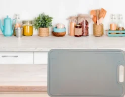 Plast køkkenskærebræt XXL LYS GRÅ 44x28cm POLEN PRODUKT New