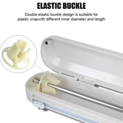 Plastfolie Alufolie Dispenser med sugekopper til køkkenet Hvid Best