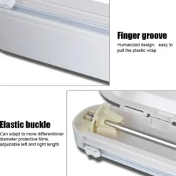Plastfolie Alufolie Dispenser med sugekopper til køkkenet Hvid Best