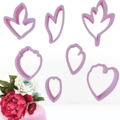 PÆONBLOMST + BLADE Sæt med udstikkere