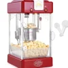 Popcornmaskiner>Popcorn-maskine 300W, 2,5 oz bordmodel, hurtig opvarmning, rød popcornpopper til hjemmebiograf.