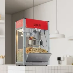 Popcornmaskine, 45.8x38x76.8 cm, Rød, hærdet glas Outlet