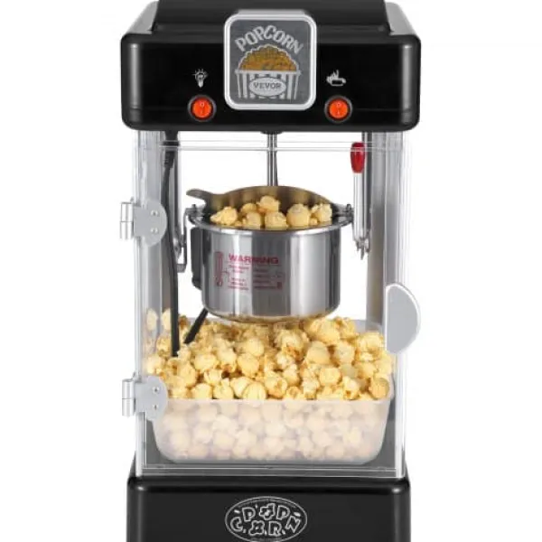 Popcornmaskiner>Popcornmaskine, 24x27,5x47,5 cm, Sort, bordapparat
