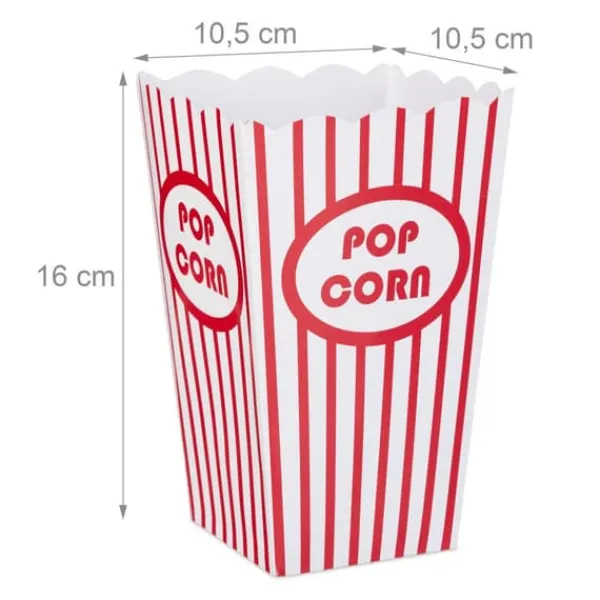 Popcornmaskiner>Popcornposer, 16x10,5x10,5 cm, Rød, Hvid
