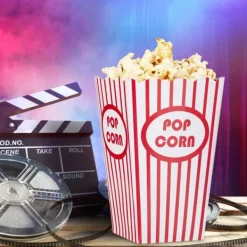 Popcornposer, 16x10,5x10,5 cm, Rød-Hvid Best