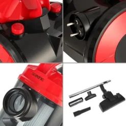Poseløs støvsuger Oceanic VC10RBAX2 Sort Rød rouge 700 W Hot