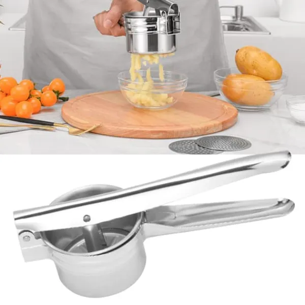 Kartoffelpressere>Potato Ricer 3 i 1 Præcis pressende design i rustfrit stål kartoffelmoser til kommerciel hjemmebrug