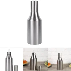 Praktisk Rustfri Stål Oliedåse med Dryp-Eddike Dispenser Køkkenartikler (1000ml) Sale
