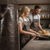 PREMIUM LÆDER FORKLÆDE GRILL / GRILL / BARISTA / KOK / FRISØR FORKLÆDE BRUN VINTAGE Hot