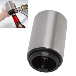 Pressande ölflasköppnare Automatisk flasköppnare Rostfritt stål Press Multifunktionell barflasklockborttagare 3,35x1,97x1,97in 430 rostfritt stål Hot