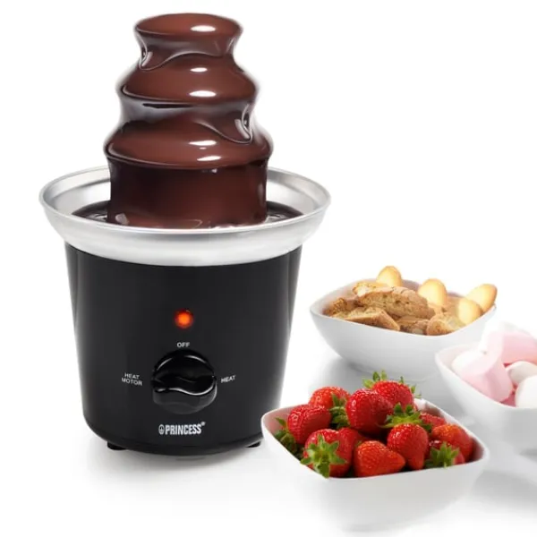 Fonduesæt>Princess Chokladfontän 292994 svart rostfri skål med snabb uppvärmning