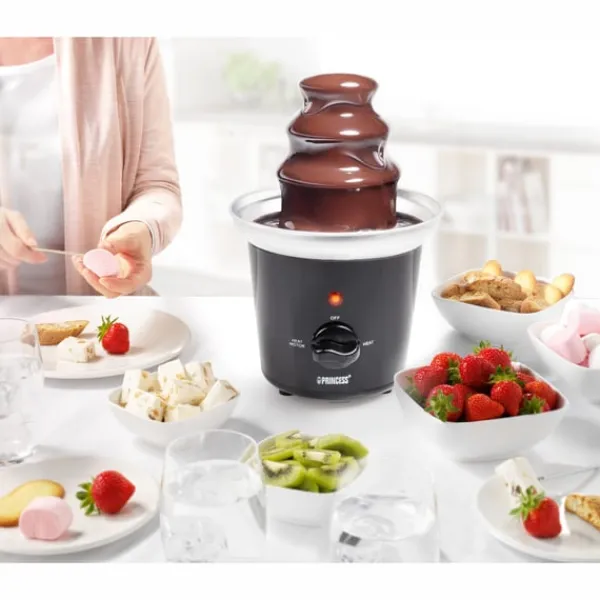 Fonduesæt>Princess Chokladfontän 292994 svart rostfri skål med snabb uppvärmning