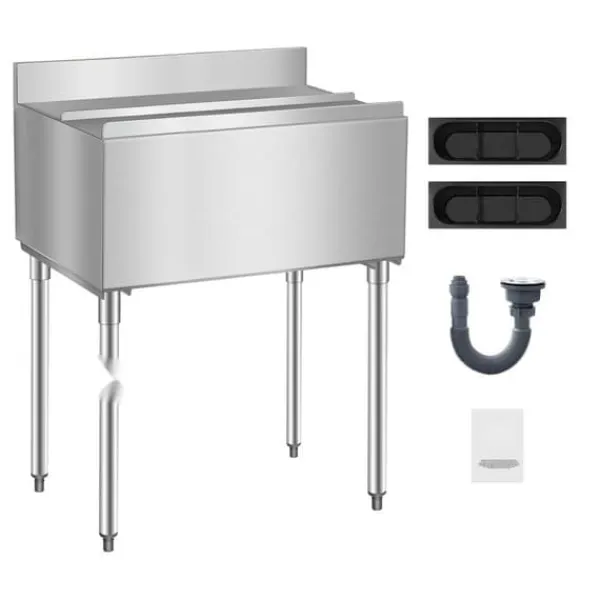 Professionel Isspand 95,3l, Under-bar Model, Med Skydelåg, Ideel til Køkkener Online