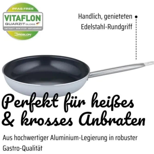 Gryder, Stegepander Og Kasseroller>Professionell stekpanna - GSW - PRO BASIC - 36 cm - Induktion - Tjock smidd aluminium - Gastronomikvalitet