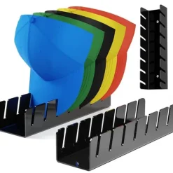 Rack opbevaring til 7 dele hatte og kasketter Display - Sort Clearance
