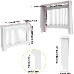 Radiatorer>Radiator Dække, Moderne Design, Holdbar MDF Konstruktion,B-M