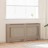 Radiatorafdækning i konstrueret træ - 2 stk | Farve: Brun | Størrelse: 172x19x81.5 cm Discount