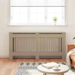 Radiatorafdækning i konstrueret træ - 2 stk | Farve: Brun | Størrelse: 172x19x81.5 cm Discount