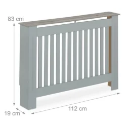 Radiatorafdækning med træeffekt hylde, 83x19x112 cm Outlet