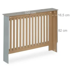 Radiatorafdækning med træeffekt hylde, 83x19x112 cm Outlet