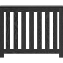 Radiatorcover i sort eg - Pladsbesparende i trælook | Størrelse: 104x20x82 cm Outlet