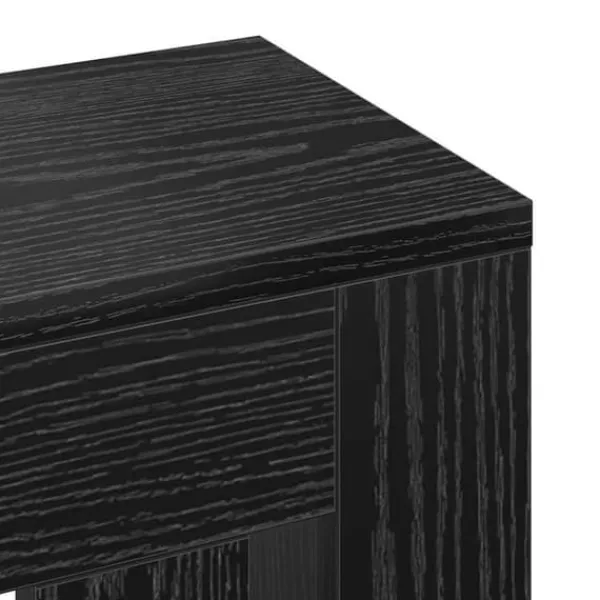 Radiatorcover i sort eg - Pladsbesparende i trælook | Størrelse: 104x20x82 cm Outlet