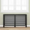 Radiatorcover i trælook - Funktionelt design til stuen | Farve: Sort eg | Størrelse: 149x20x82 cm Discount