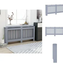 Radiatorer – tilbehør - Living radiatorskjuler 172x19x81,5 cm MDF antracitgrå Outlet