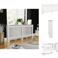 Radiatorer>Radiatorer – tilbehør - Living radiatorskjuler hvid MDF 172 cm