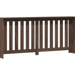 Radiatorskjuler i konstrueret træ - Moderne design | Farve: Brun egetræsfarvet | Størrelse: 175x20x82 cm Sale