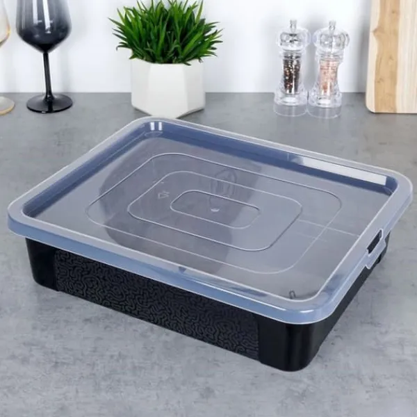 REKTANGULÆR KAGEBEHOLDER 40x33cm MED LÅG 259248