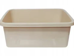 REKTANGULÆR SKÅL 11L. 30x37cm BEIGE STÆRK DYB Clearance