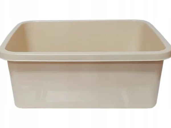 REKTANGULÆR SKÅL 11L. 30x37cm BEIGE STÆRK DYB Clearance