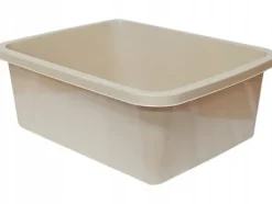 REKTANGULÆR SKÅL 11L. 30x37cm BEIGE STÆRK DYB Clearance