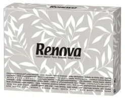 Papirlommetørklæder>Renova BLK Mini 2-lags hygiejniske vådservietter i æske 70 stk.