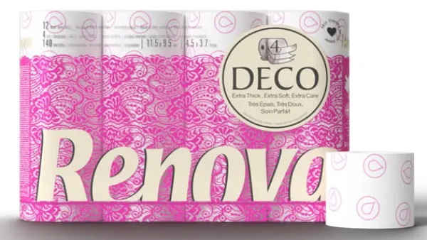 Renova Deco Hvid Duft Toiletpapir 4-lags 140 ark 12 ruller Sale