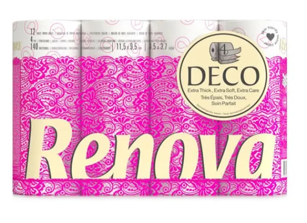 Renova Deco Hvid Duft Toiletpapir 4-lags 140 ark 12 ruller Sale
