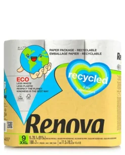 Toiletpapir>Renova Genbrugt 9R toiletpapir