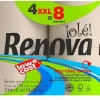 Renova Ole toiletpapir! Økologisk 25,7m 2-lags 220 ark 4 ruller Outlet