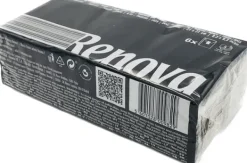 Papirlommetørklæder>Renova Premium sorte hygiejniske vådservietter i 4-lags pakker med 6x7 stk.