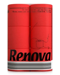 Toiletpapir>Renova rødt duftende toiletpapir 16,1 m 3-lags 140 ark 6 ruller